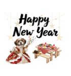 笑顔で迎える2026♡お正月シーズー年賀（個別スタンプ：8）