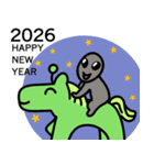 あけおめ！宇宙猫年賀スタンプ（個別スタンプ：4）