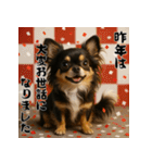 毎年使える♡ロングコートチワワの年末年始（個別スタンプ：5）