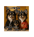 毎年使える♡ロングコートチワワの年末年始（個別スタンプ：21）