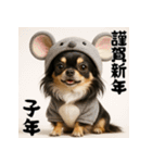 毎年使える♡ロングコートチワワの年末年始（個別スタンプ：29）