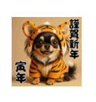 毎年使える♡ロングコートチワワの年末年始（個別スタンプ：31）