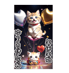 【BIG】ゴージャス☆でぶねこ 年末年始 3D（個別スタンプ：29）