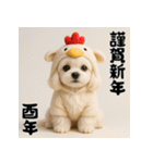 毎年使える♡マルチーズの年末年始スタンプ（個別スタンプ：38）