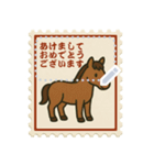 新春 切手風スタンプ（個別スタンプ：7）