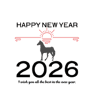 【午】大人のかっこいい年賀（個別スタンプ：26）