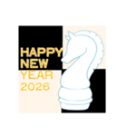 【午】大人のかっこいい年賀（個別スタンプ：37）