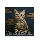 毎年使えるアメリカンショートヘア年末年始（個別スタンプ：9）