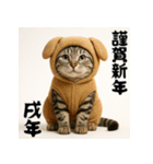 毎年使えるアメリカンショートヘア年末年始（個別スタンプ：39）