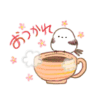 ほっこり過ごすシマエナガの冬（個別スタンプ：15）