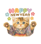 お正月猫にゃん♡年末年始（個別スタンプ：3）
