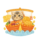 お正月猫にゃん♡年末年始（個別スタンプ：7）
