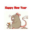 十二支全部 あけおめ 年賀状 日本風アニメ（個別スタンプ：2）