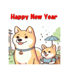 十二支全部 あけおめ 年賀状 日本風アニメ（個別スタンプ：35）