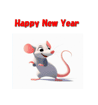 十二支全部 あけおめ 年賀状 米風アニメ（個別スタンプ：1）