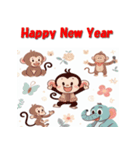 十二支全部 あけおめ 年賀状 米風アニメ（個別スタンプ：29）