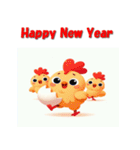 十二支全部 あけおめ 年賀状 米風アニメ（個別スタンプ：34）