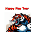 十二支全部 あけおめ 年賀状 ヒーロー（個別スタンプ：9）