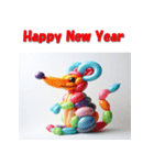 十二支全部 あけおめ 年賀状 バルーン（個別スタンプ：2）