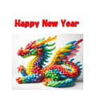 十二支全部 あけおめ 年賀状 バルーン（個別スタンプ：16）