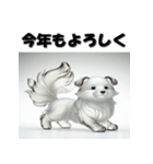 十二支全部 あけおめ 年賀状 ガラス細工（個別スタンプ：35）