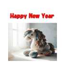 十二支全部 あけおめ 年賀状 ぬいぐるみ（個別スタンプ：19）