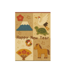 布絵＊正月•クリスマス【動く♪】（個別スタンプ：21）