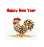 十二支全部 あけおめ 年賀状 サンドアート（個別スタンプ：34）