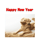 十二支全部 あけおめ 年賀状 サンドアート（個別スタンプ：38）