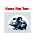 十二支全部 あけおめ 年賀状 SF（個別スタンプ：1）