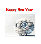 十二支全部 あけおめ 年賀状 SF（個別スタンプ：24）