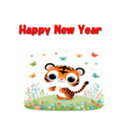 十二支全部 あけおめ 年賀状 キュート（個別スタンプ：9）