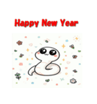 十二支全部 あけおめ 年賀状 キュート（個別スタンプ：16）