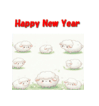 十二支全部 あけおめ 年賀状 キュート（個別スタンプ：24）