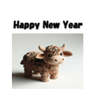 十二支全部 あけおめ 年賀状 粘土（個別スタンプ：6）