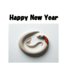 十二支全部 あけおめ 年賀状 粘土（個別スタンプ：18）