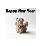 十二支全部 あけおめ 年賀状 粘土（個別スタンプ：36）