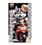 【BIG】バイク好き♡シベリアンハスキー（個別スタンプ：32）