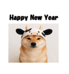 十二支全部 あけおめ 年賀状 柴犬（個別スタンプ：7）