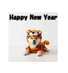 十二支全部 あけおめ 年賀状 柴犬（個別スタンプ：10）