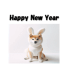 十二支全部 あけおめ 年賀状 柴犬（個別スタンプ：11）