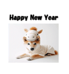 十二支全部 あけおめ 年賀状 柴犬（個別スタンプ：21）