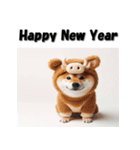 十二支全部 あけおめ 年賀状 柴犬（個別スタンプ：37）