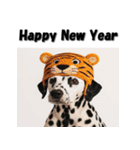 十二支全部 あけおめ 年賀状 ダルメシアン（個別スタンプ：9）