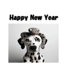 十二支全部 あけおめ 年賀状 ダルメシアン（個別スタンプ：20）