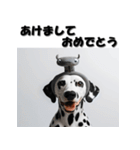 十二支全部 あけおめ 年賀状 ダルメシアン（個別スタンプ：21）