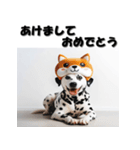 十二支全部 あけおめ 年賀状 ダルメシアン（個別スタンプ：36）