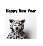 十二支全部 あけおめ 年賀状 ダルメシアン（個別スタンプ：38）