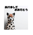 十二支全部 あけおめ 年賀状 ダルメシアン（個別スタンプ：39）
