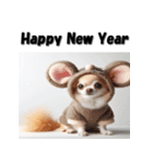 十二支全部 あけおめ 年賀状 チワワ（個別スタンプ：2）